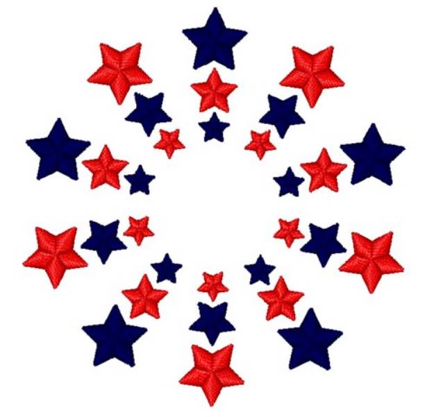 Picture of Patriotic Stars Machine Embroidery Design