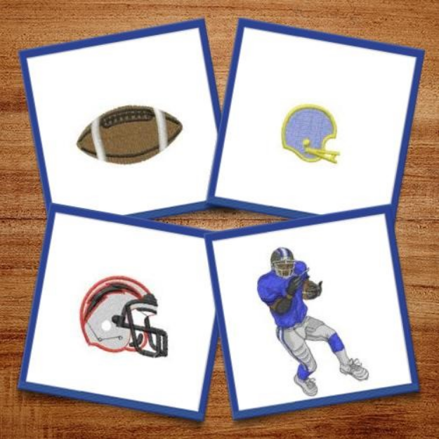 Picture of Football Embroidery Design Pack