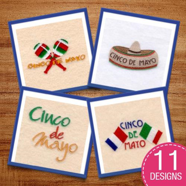 Picture of Cinco de Mayo Embroidery Design Pack