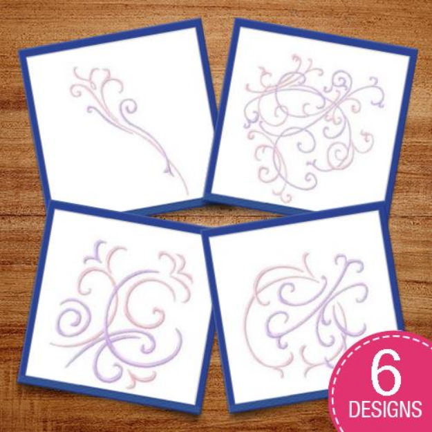 Picture of Embellishment Swirls Embroidery Design Pack