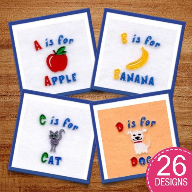 Picture of Toddler Alphabet Embroidery Design Pack