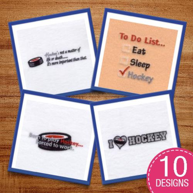 Picture of Hockey Embroidery Design Pack