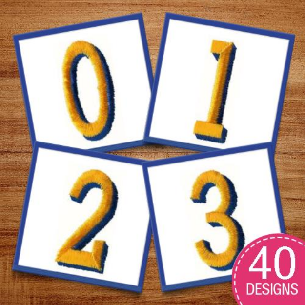 Picture of 2C Shadow Font Embroidery Design Pack