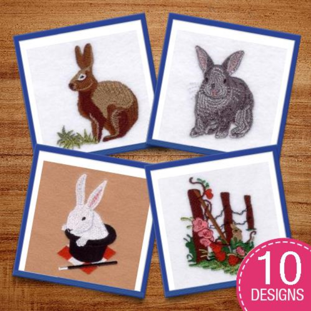 Picture of Rabbits Embroidery Design Pack