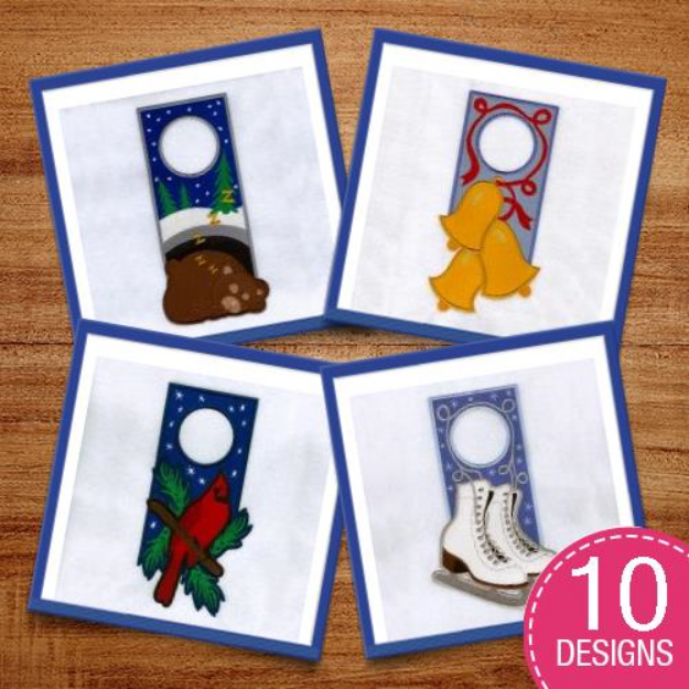 Picture of Winter Door Hangers Design Pack Embroidery Design Pack