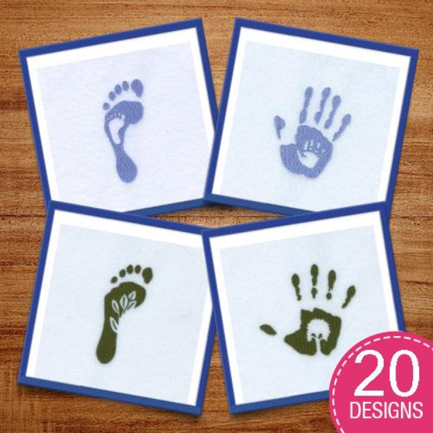 Picture of Hands and Feet Embroidery Design Pack