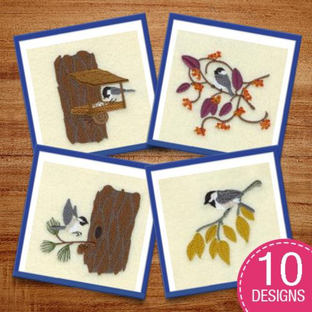 Picture of Chickadee Embroidery Design Pack