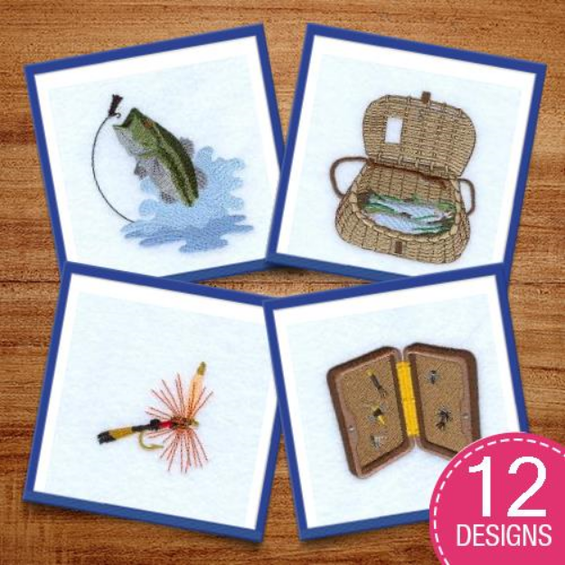 Fly Fishing Embroidery Design Pack
