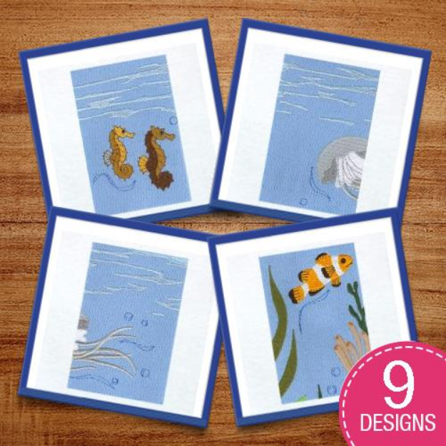 Picture of Tropical Underwater Scene Embroidery Design Pack
