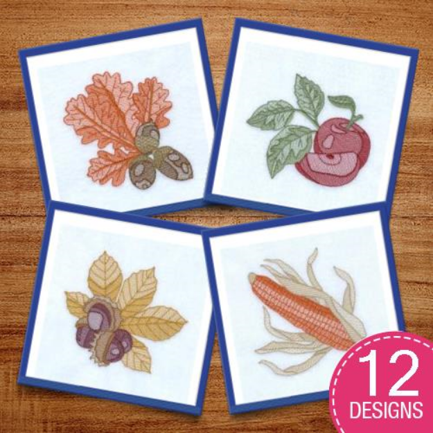 Picture of Decorative Fall Toile Embroidery Design Pack