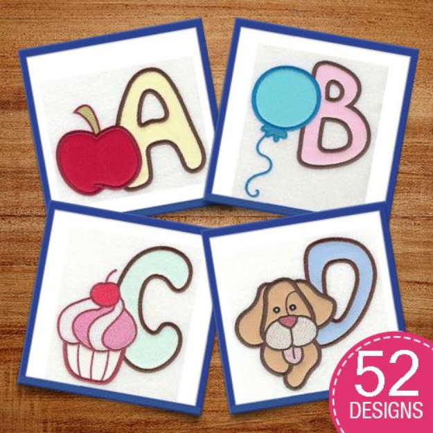 Picture of Sweet Alphabet Embroidery Design Pack