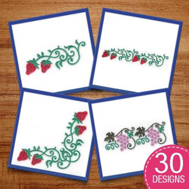 Picture of Fruit Borders Embroidery Design Pack