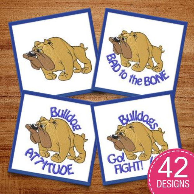 Picture of Bulldogs MegaPack Embroidery Design Pack