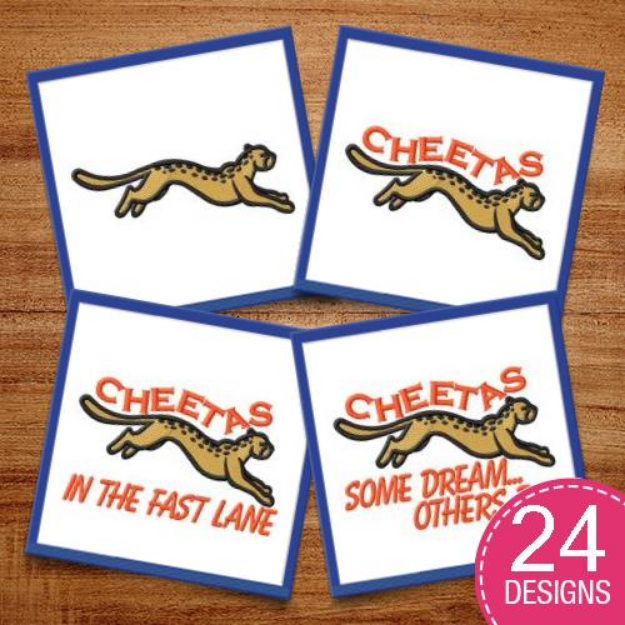 Picture of Cheetas MegaPack Embroidery Design Pack