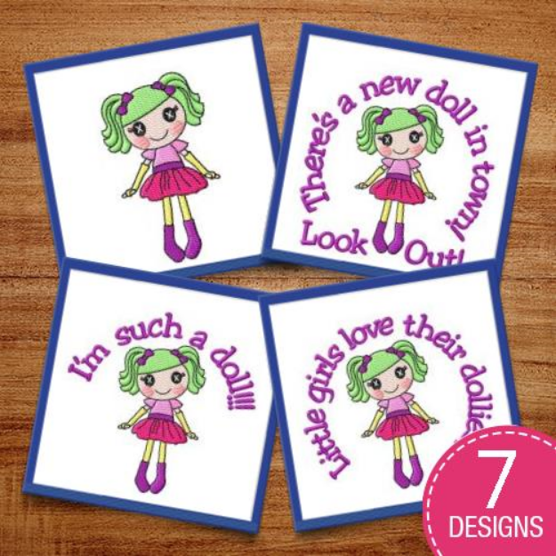 Picture of Doll Embroidery Design Pack