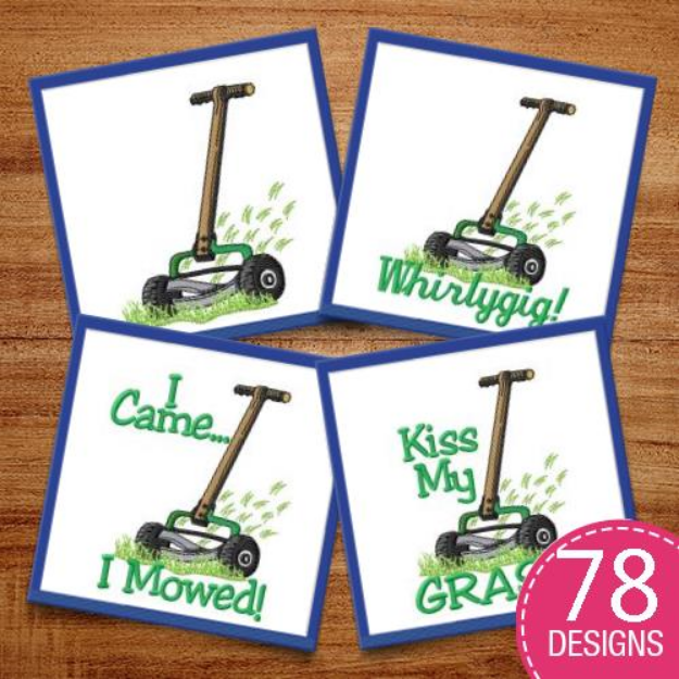 Picture of Lawn Mower MegaPack Embroidery Design Pack