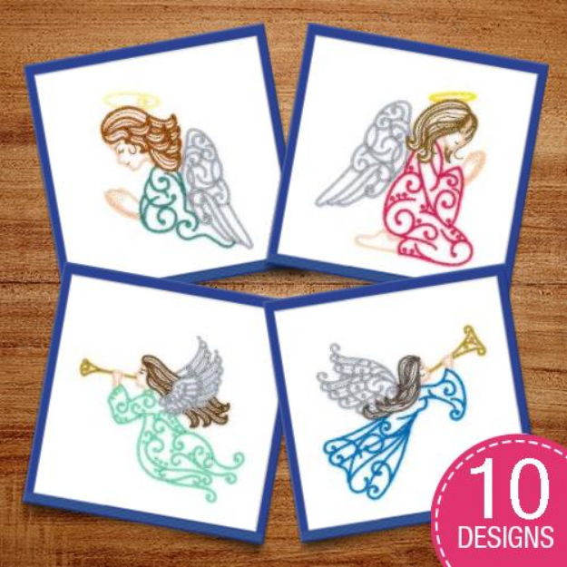 Picture of Angel Filigree Embroidery Design Pack