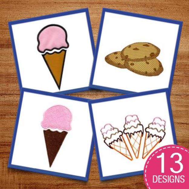 Picture of Delicious Desserts Embroidery Design Pack