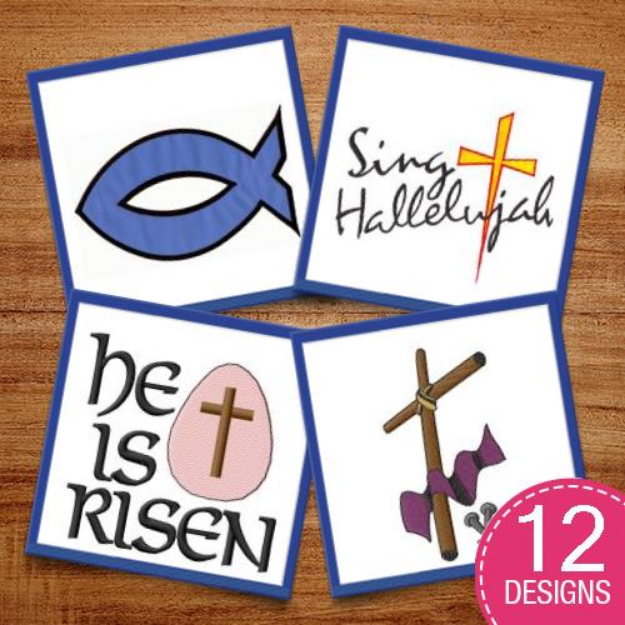 Picture of Religious Crosses & Captions Embroidery Design Pack