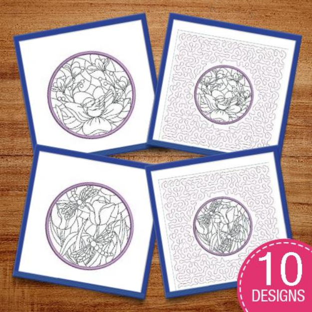 Picture of Stain Glass Sun Catchers Vol. 2 Embroidery Design Pack