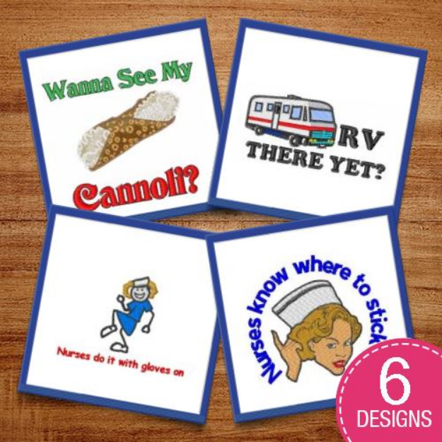 Picture of Sassy & Funny Captions Embroidery Design Pack