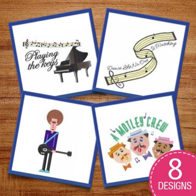 Picture of Musical Arts Embroidery Design Pack