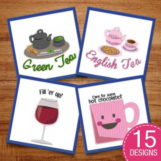 Picture of A Drink For Anyone Embroidery Design Pack