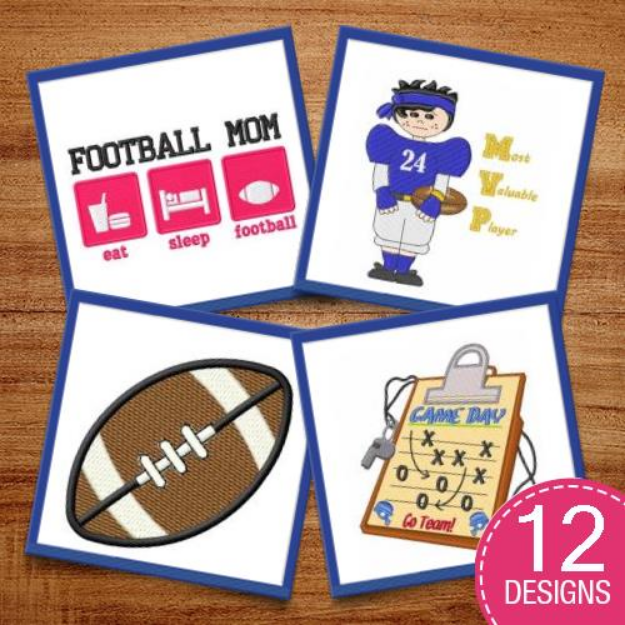 Picture of Football Fans Delight Embroidery Design Pack