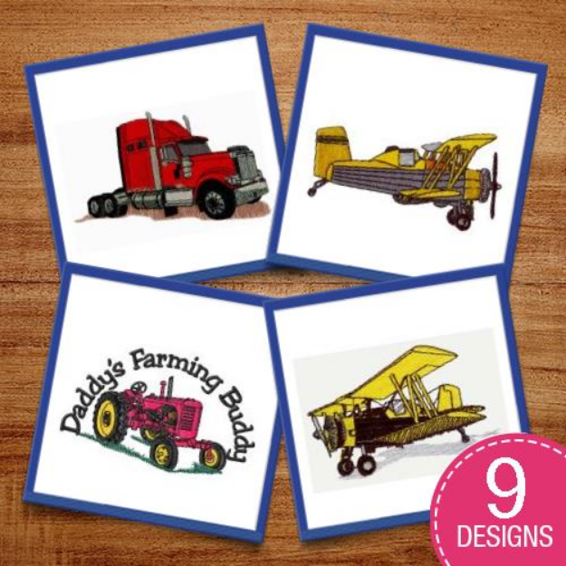 Picture of Equipement & Vehicles Embroidery Design Pack