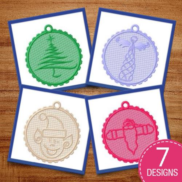 Picture of Pretty FSL Ornaments Embroidery Design Pack