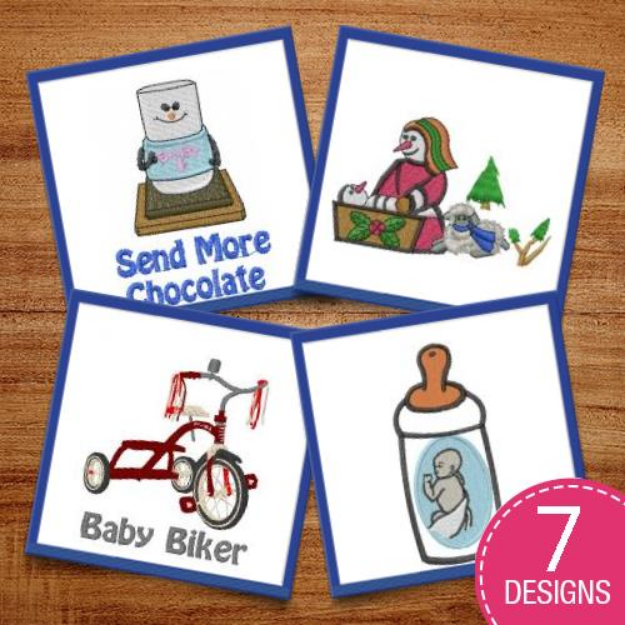 Picture of Adorable & Humorous Babies Embroidery Design Pack