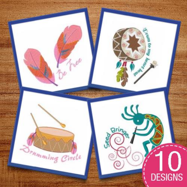 Picture of Live Free Southwestern Style Embroidery Design Pack