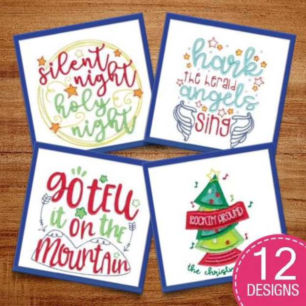 Picture of Christmas Carols Sentiments Too Embroidery Design Pack