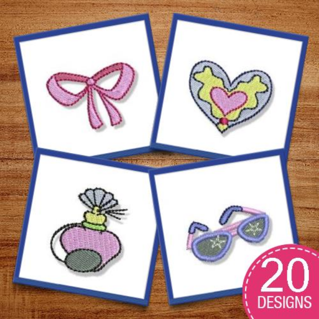 Picture of Girls Minis Embroidery Design Pack