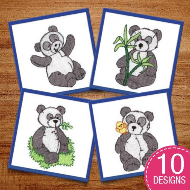 Picture of Pandamonium Embroidery Design Pack