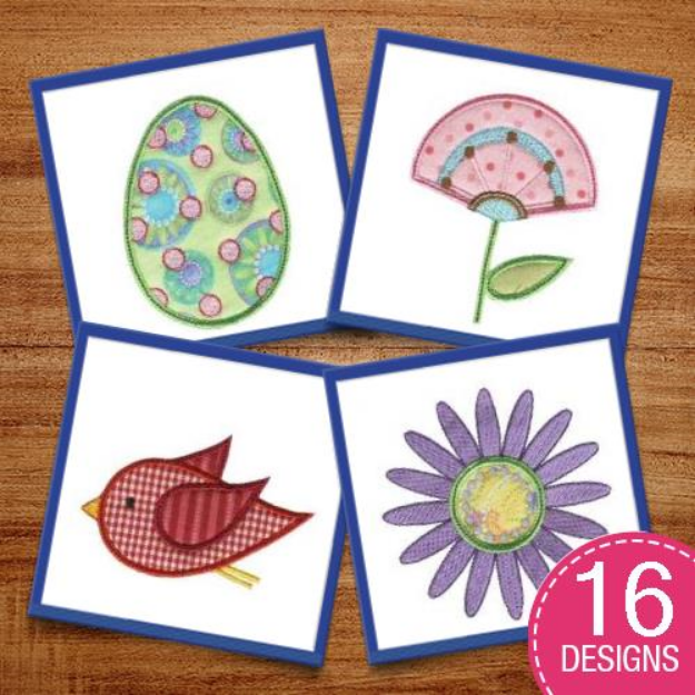 Picture of Simply Spring Applique Embroidery Design Pack