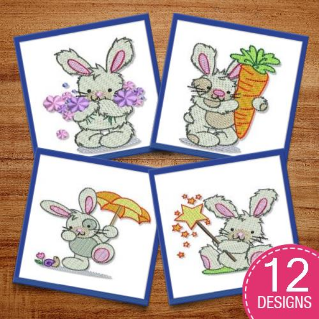 Picture of Hippity Hop Embroidery Design Pack