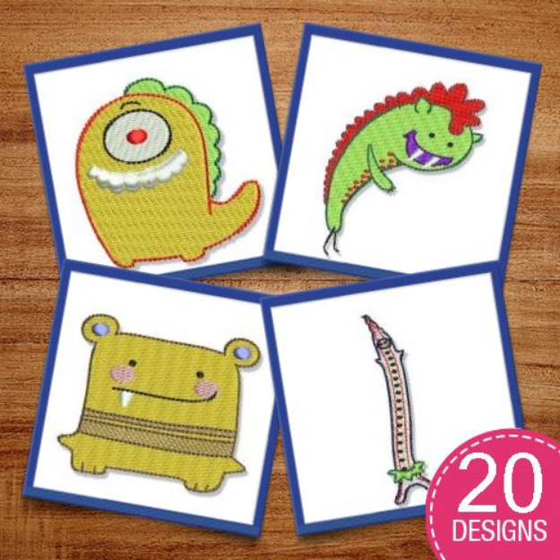 Picture of Lil Monsters Embroidery Design Pack