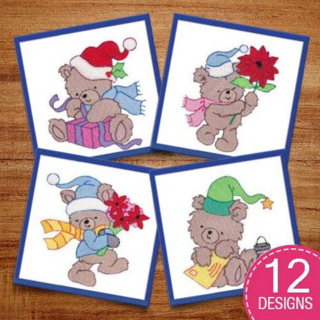 Picture of Christmas Bears Embroidery Design Pack