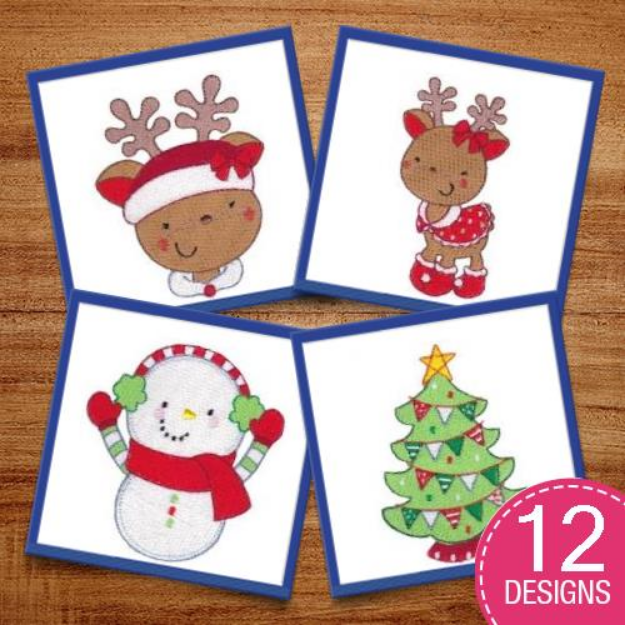 Lil Bit of Christmas Embroidery Design Pack Embroidery Sets at