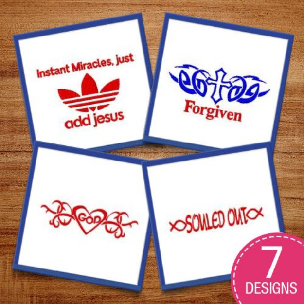 Picture of We Are Forgiven Embroidery Design Pack