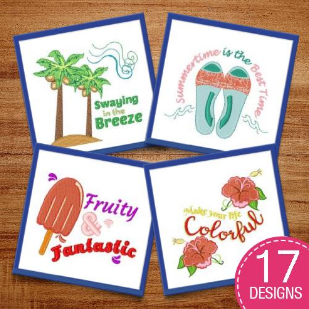 Picture of Summer Vibes Embroidery Design Pack