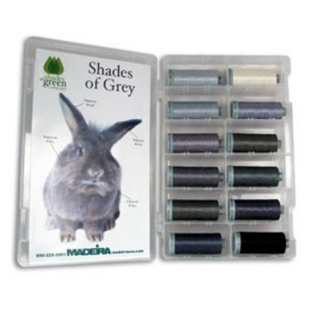 Picture of Madeira Polyneon Grey Shade Kit Embroidery Threads