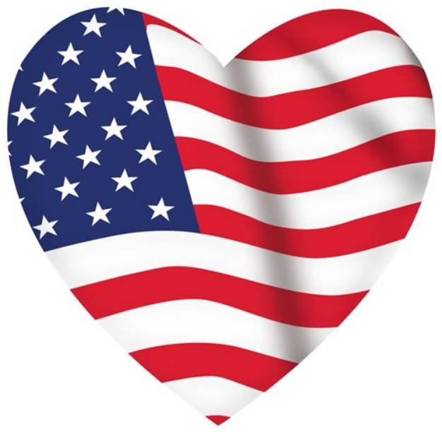 Picture of Heart Flag SVG File