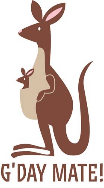 Picture of Kangaroo GDay Mate SVG File