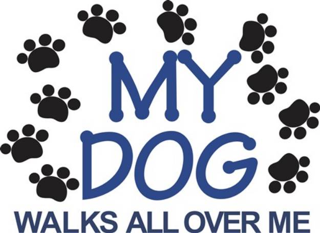 Picture of Dog Walks Paws SVG File