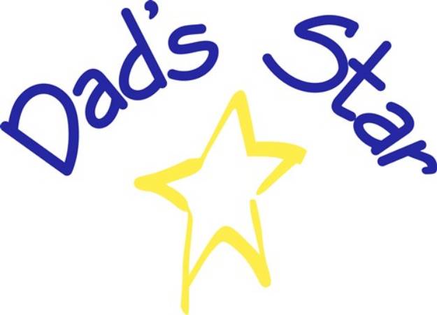 Picture of Dads Star SVG File