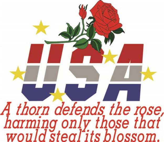 Picture of Defends The Rose SVG File