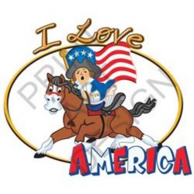 Picture of I Love America SVG File