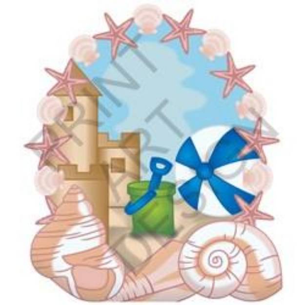 Picture of Sandcastles & Shells SVG File